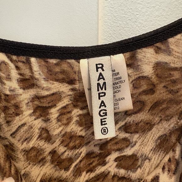 Vintage Rampage Leopard Print Mini Slip Dress Y2K Sequins - Picture 2 of 15